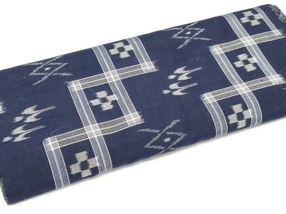 平和屋着物●本場琉球絣　綿琉球　反物　着尺　絣文様　綿　逸品　未使用　DABH3574zy