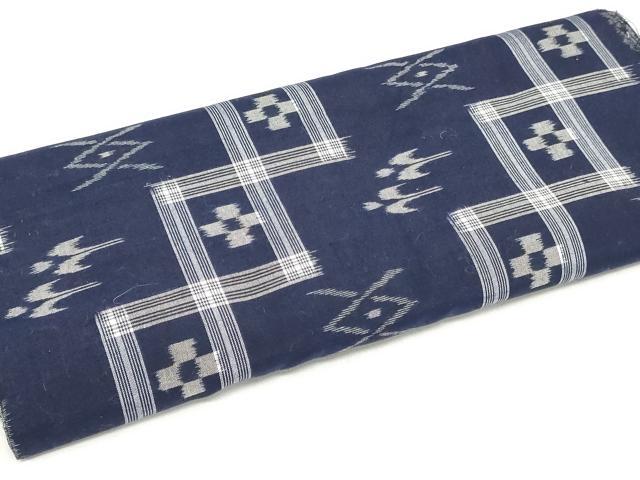 平和屋着物●本場琉球絣　綿琉球　反物　着尺　絣文様　綿　逸品　未使用　DABH3574zy