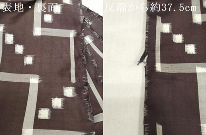 平和屋着物●本場琉球絣　反物　着尺　幾何学文　大城誠光作　証紙付き　正絹　逸品　未使用　DABH3582zy