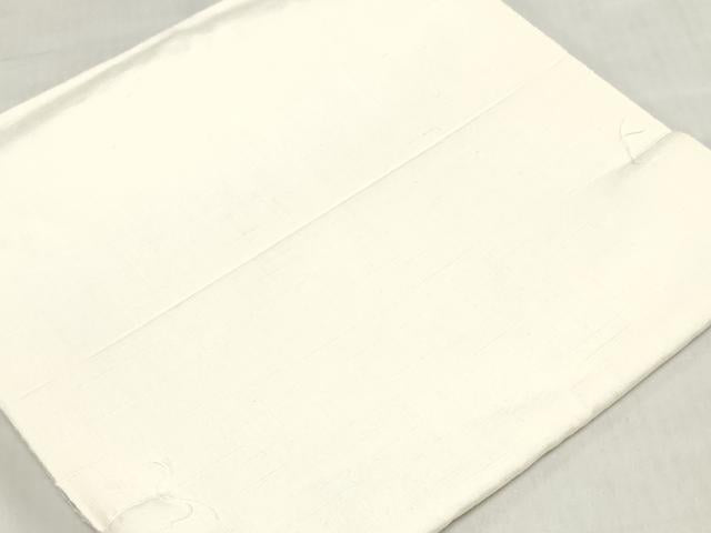 平和屋着物▼白生地　紬　反物　着尺　生成り色　証紙付き　逸品　未使用　DABH3599zy