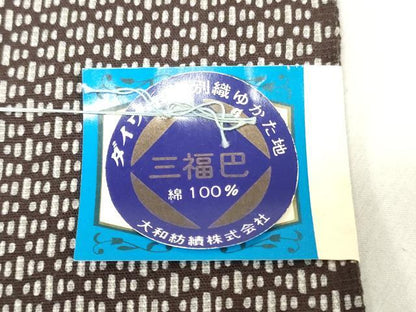 平和屋着物＊夏物　浴衣　反物　着尺　注染　抽象文様　綿　逸品　未使用　DABH3601zy