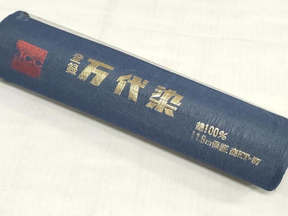 平和屋着物＊夏物　浴衣　反物　着尺　注染　万代染　幾何学文　綿　逸品　未使用　DABH3608zy