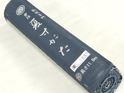 平和屋着物＊夏物　男性　浴衣　反物　着尺　注染　幾何学文　キングサイズ　綿　逸品　未使用　DABH3609zy