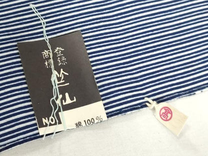 平和屋着物＊夏物　竺仙鑑製　浴衣　反物　着尺　注染　縞　高島屋扱い　証紙付き　綿　逸品　未使用　DABH3616zy