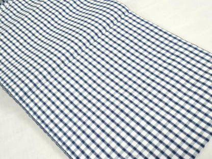 平和屋着物＊夏物　小紋・浴衣兼用　反物　着尺　格子　綿麻　逸品　未使用　DABH3625zy