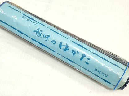 平和屋着物＊夏物　男性　浴衣　反物　着尺　注染　幾何学文　キングサイズ　綿　逸品　未使用　DABH3641zy