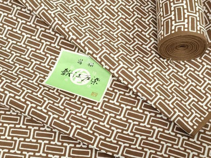 平和屋着物＊夏物　男性　浴衣　反物　着尺　注染　新江戸染　東京本染　抽象文様　キングサイズ　綿　逸品　未使用　DABH3642zy