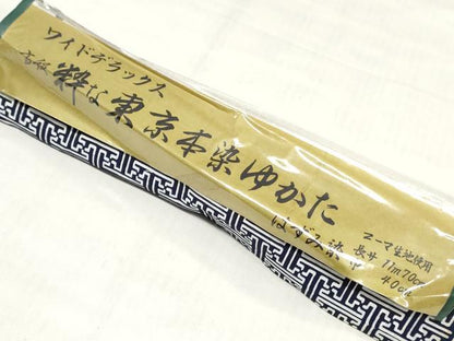 平和屋着物＊夏物　男性　浴衣　反物　着尺　注染　はずみ染　東京本染　抽象文様　キングサイズ　綿　逸品　未使用　DABH3651zy