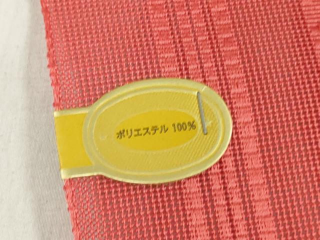 平和屋着物＊夏物　名古屋帯　反物　博多織　紗献上　赤丹色　未使用　DABH3652zy