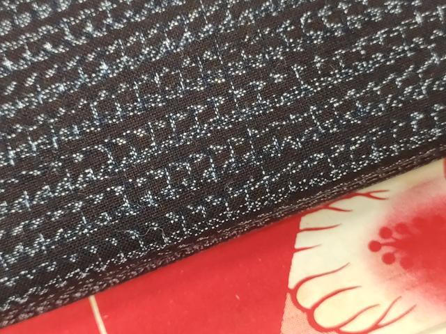 平和屋着物●本場久留米絣　反物　着尺　アンサンブル　正藍　霞文　証紙付き　綿　逸品　未使用　DABH3670zy