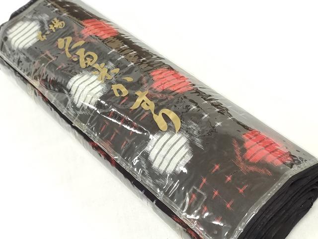 平和屋着物●本場久留米絣　反物　着尺　幾何学文　丸山亀男作　証紙付き　綿　逸品　未使用　DABH3677zy