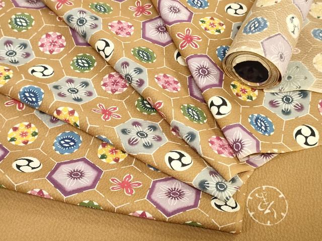 平和屋着物●城間栄順　本場琉球紅型　袋帯　帯反物　亀甲花文　逸品　未使用　DABH3692zy