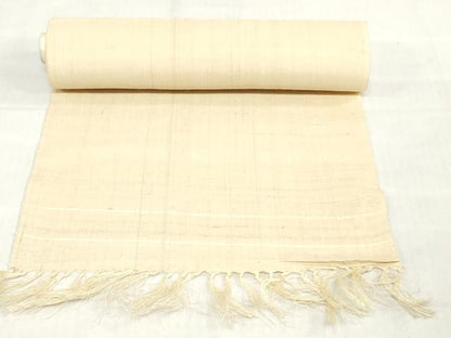 平和屋着物＊夏物　名古屋帯　生紬　帯反物　型染め　松竹梅　逸品　未使用　DABH3694zy