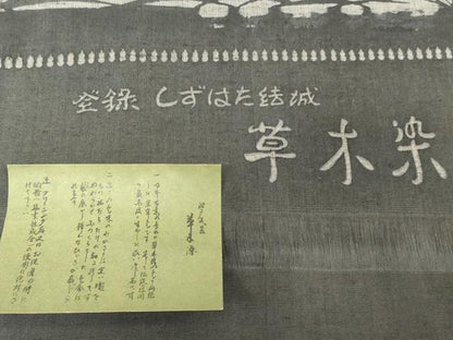 平和屋着物＊夏物　浴衣　反物　着尺　注染　しずはた結城　草木染　草花文　綿　逸品　未使用　DABH3697zy