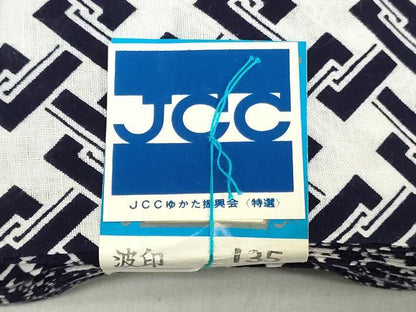 平和屋着物＊夏物　浴衣　反物　着尺　注染　幾何学文　綿　逸品　未使用　DABH3706zy