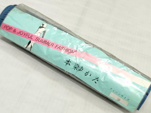 平和屋着物＊夏物　浴衣　反物　着尺　注染　樹林文　クイーンサイズ　綿　逸品　未使用　DABH3708zy