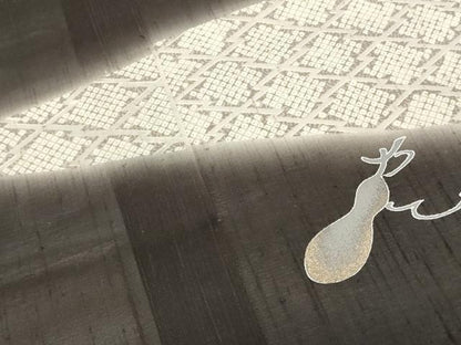 平和屋着物＊夏物　付下げ　解き反物　着尺　小千谷絹駒ぜんまい上布　霞文　逸品　DABH3721zy