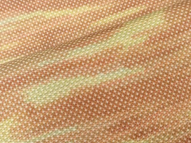 平和屋着物▼紬　反物　着尺　霞文　逸品　未使用　DABH3734zy