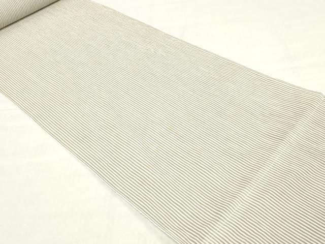 平和屋着物＊夏物　本場小千谷ちぢみ　男性　反物　着尺　縞　小千谷織物謹製　証紙付き　キングサイズ　麻　逸品　未使用　DABH3738zy