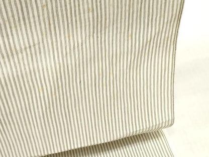 平和屋着物＊夏物　本場小千谷ちぢみ　男性　反物　着尺　縞　小千谷織物謹製　証紙付き　キングサイズ　麻　逸品　未使用　DABH3738zy