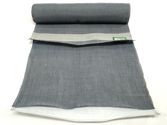 平和屋着物＊夏物　本場小千谷ちぢみ　反物　着尺　褐色　麻　逸品　未使用　DABH3739zy
