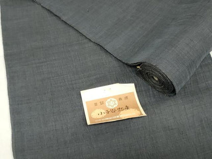 平和屋着物＊夏物　本場小千谷ちぢみ　反物　着尺　褐色　麻　逸品　未使用　DABH3739zy