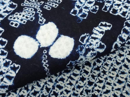 平和屋着物＊夏物　有松鳴海絞　浴衣　反物　着尺　草葉文　綿　逸品　未使用　DABH3747zy