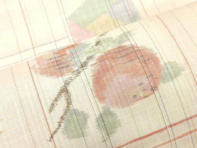 平和屋着物▼紬　反物　着尺　亀甲花文　陽彩工房謹製　証紙付き　逸品　未使用　DABH3760zy