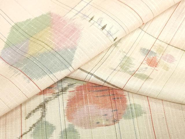 平和屋着物▼紬　反物　着尺　亀甲花文　陽彩工房謹製　証紙付き　逸品　未使用　DABH3760zy