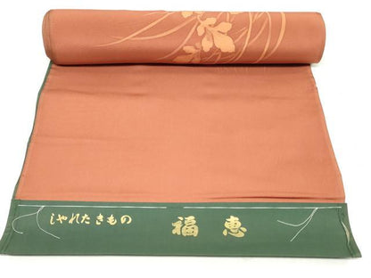平和屋着物▼羽織・コート　反物　羽尺　刺繍　草葉文　逸品　未使用　DABH3786zy