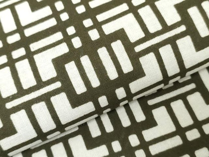 平和屋着物＊夏物　浴衣　反物　着尺　注染　幾何学文　綿　逸品　未使用　DABH3819zy