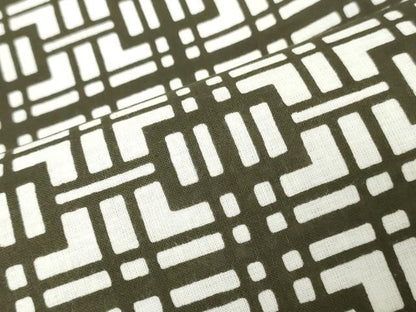平和屋着物＊夏物　浴衣　反物　着尺　注染　幾何学文　綿　逸品　未使用　DABH3819zy