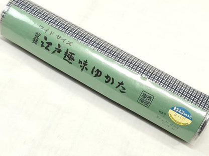 平和屋着物＊夏物　浴衣　反物　着尺　注染　東京本染　格子　綿　逸品　未使用　DABH3820zy