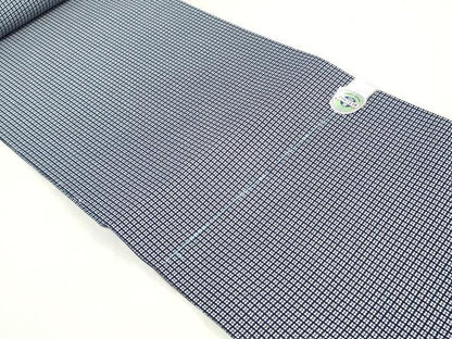 平和屋着物＊夏物　浴衣　反物　着尺　注染　東京本染　格子　綿　逸品　未使用　DABH3820zy