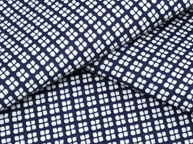 平和屋着物＊夏物　浴衣　反物　着尺　注染　東京本染　格子　綿　逸品　未使用　DABH3820zy