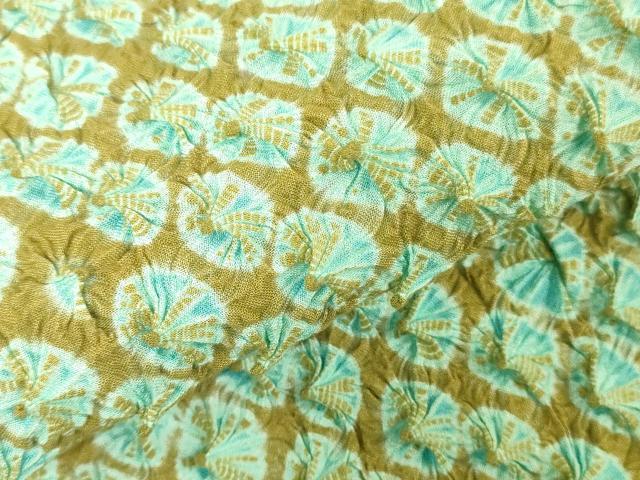 平和屋着物＊夏物　有松鳴海絞　浴衣　反物　着尺　蜘蛛絞り　湯のし前　綿　逸品　未使用　DABH3835zy