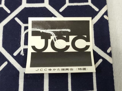 平和屋着物＊夏物　男性　浴衣　反物　着尺　注染　蜀江文　コーマー糸使用　綿　逸品　未使用　DABH3838zy