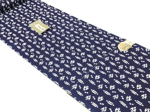 平和屋着物＊夏物　浴衣　反物　着尺　注染　さかえ染　抽象文様　綿　逸品　未使用　DABH3840zy