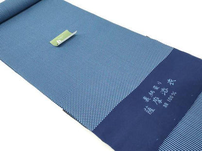 平和屋着物＊夏物　浴衣　反物　着尺　がくや好み染　裏柄変り　菱　縞　綿　逸品　未使用　DABH3844zy