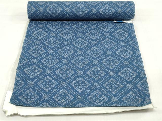 平和屋着物＊夏物　浴衣　反物　着尺　菱文　綿　逸品　未使用　DABH3846zy