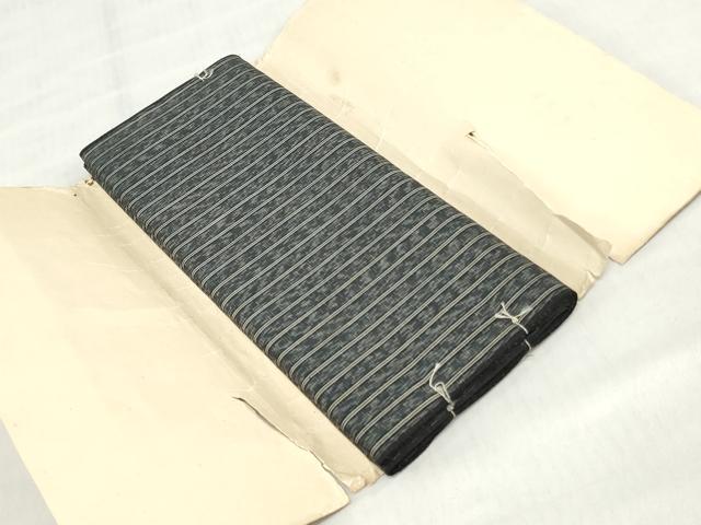 平和屋着物＊夏物　お召　反物　着尺　間道　逸品　未使用　DABH3848zy