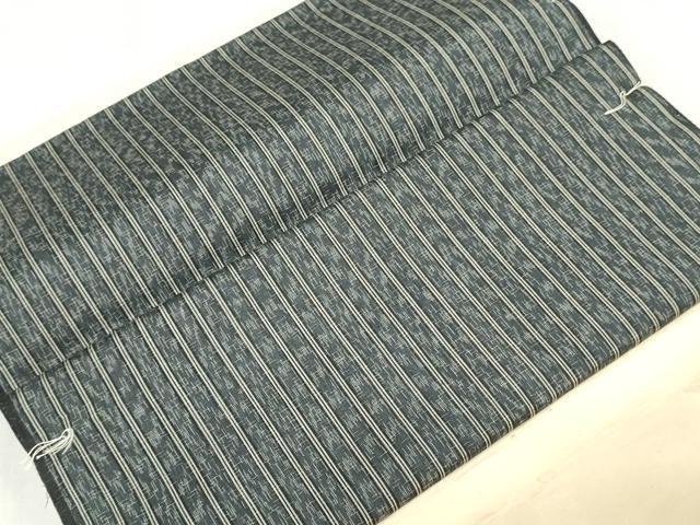 平和屋着物＊夏物　お召　反物　着尺　間道　逸品　未使用　DABH3848zy
