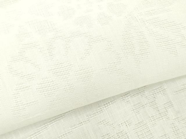 平和屋着物＊夏物　長襦袢　反物　着尺　本麻織紋紗　流水草花　生成色　小千谷織物謹製　証紙付き　麻　逸品　未使用　DABH3850zy