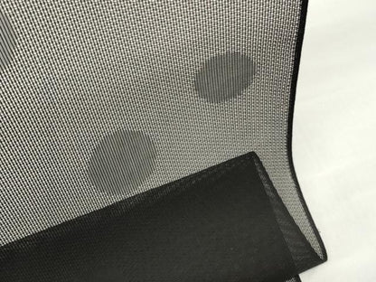 平和屋着物▽羽織・コート　反物　羽尺　スリーシーズン　春夏秋　塵除け　水玉紋様　黒地　逸品　未使用　DABH3852zy
