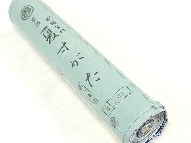 平和屋着物＊夏物　浴衣　反物　着尺　注染　格幾何学間道　綿　逸品　未使用　DABH3856zy