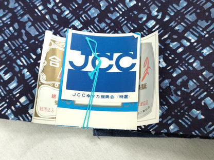 平和屋着物＊夏物　浴衣　反物　着尺　注染　十八番染　抽象文様　綿　逸品　未使用　DABH3858zy