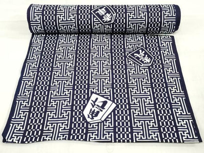 平和屋着物＊夏物　男性　浴衣　反物　着尺　注染　将棋　キングサイズ　綿　逸品　未使用　DABH3860zy