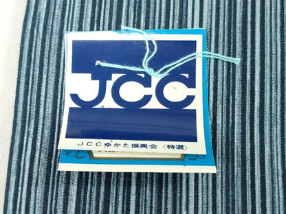 平和屋着物＊夏物　浴衣　反物　着尺　注染　間道　綿　逸品　未使用　DABH3865zy