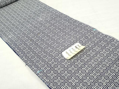 平和屋着物＊夏物　浴衣　反物　着尺　注染　幾何学文　綿　逸品　未使用　DABH3878zy