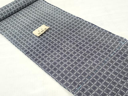平和屋着物＊夏物　浴衣　反物　着尺　注染　新粋染　格子　綿　逸品　未使用　DABH3879zy